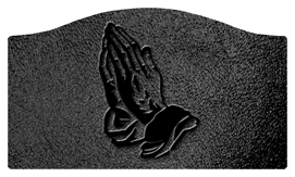 DASHELL-516-BK-SH-BK Black Praying Hands Shimmer Black Background